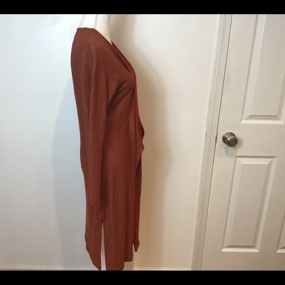 RALPH LAUREN PURPLE LABEL LONGLINE LINEN CARDI MED - Picture 5 of 7